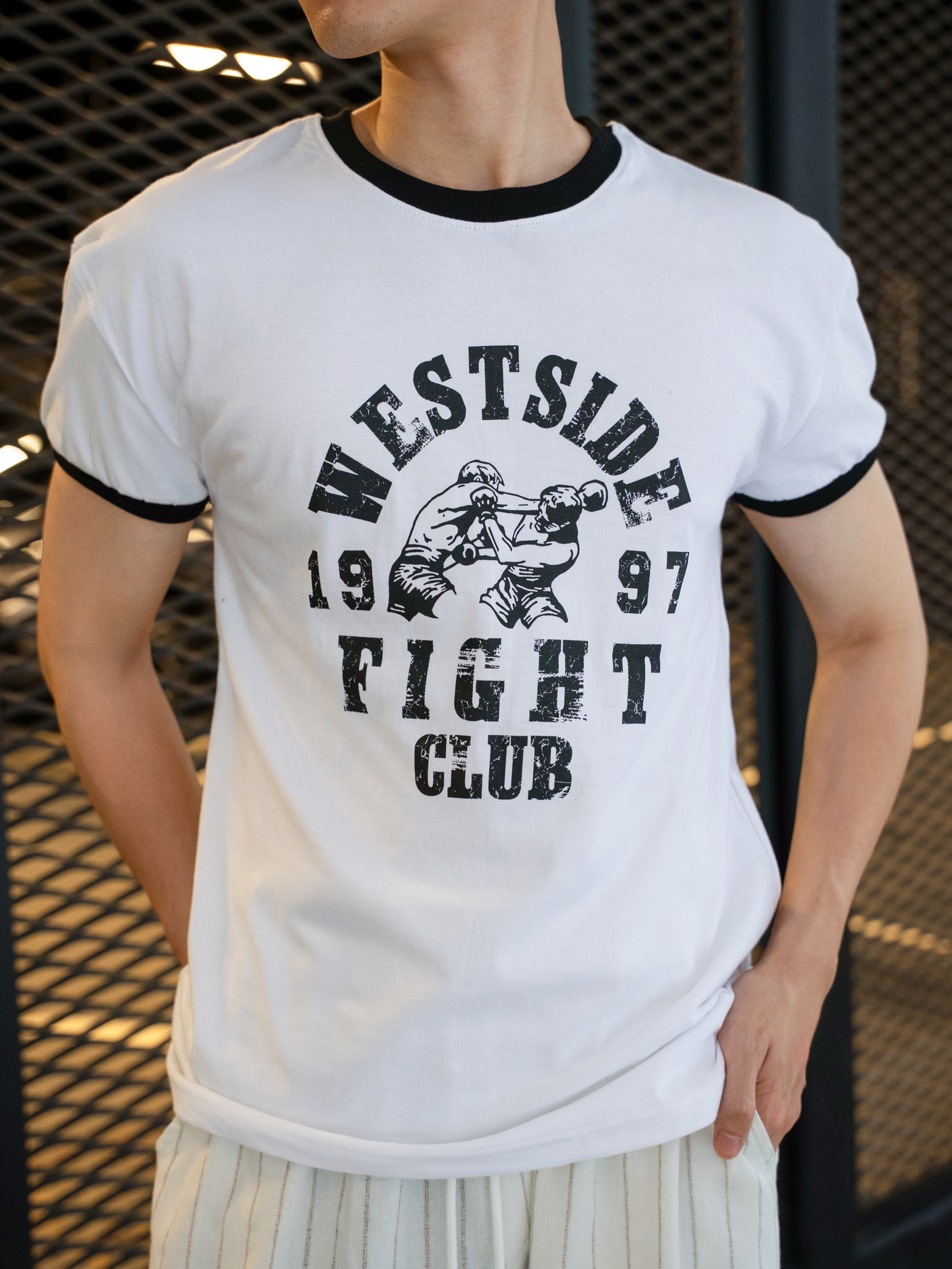 1997 Fight Club 撞色上衣