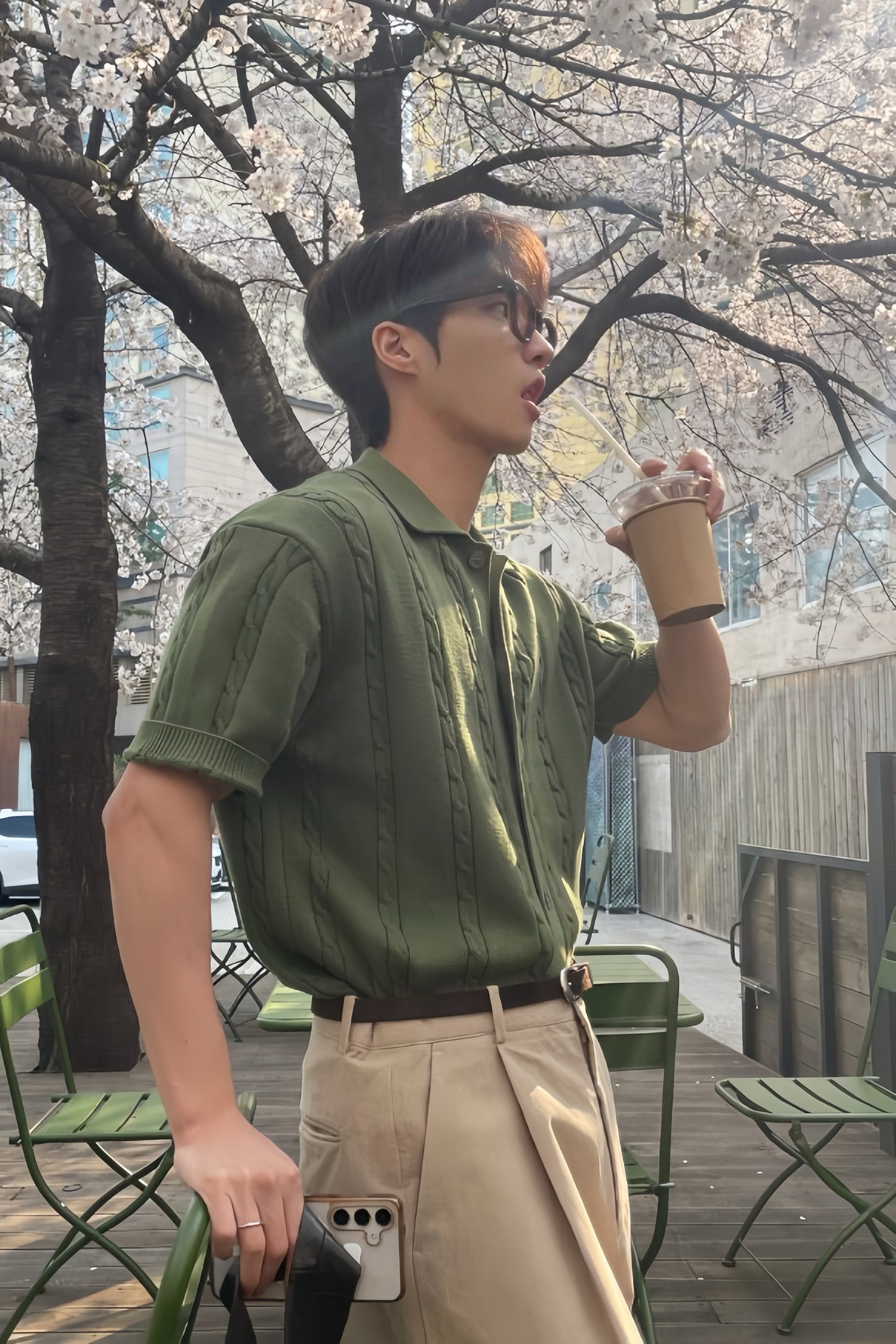 午後扭紋襯衫