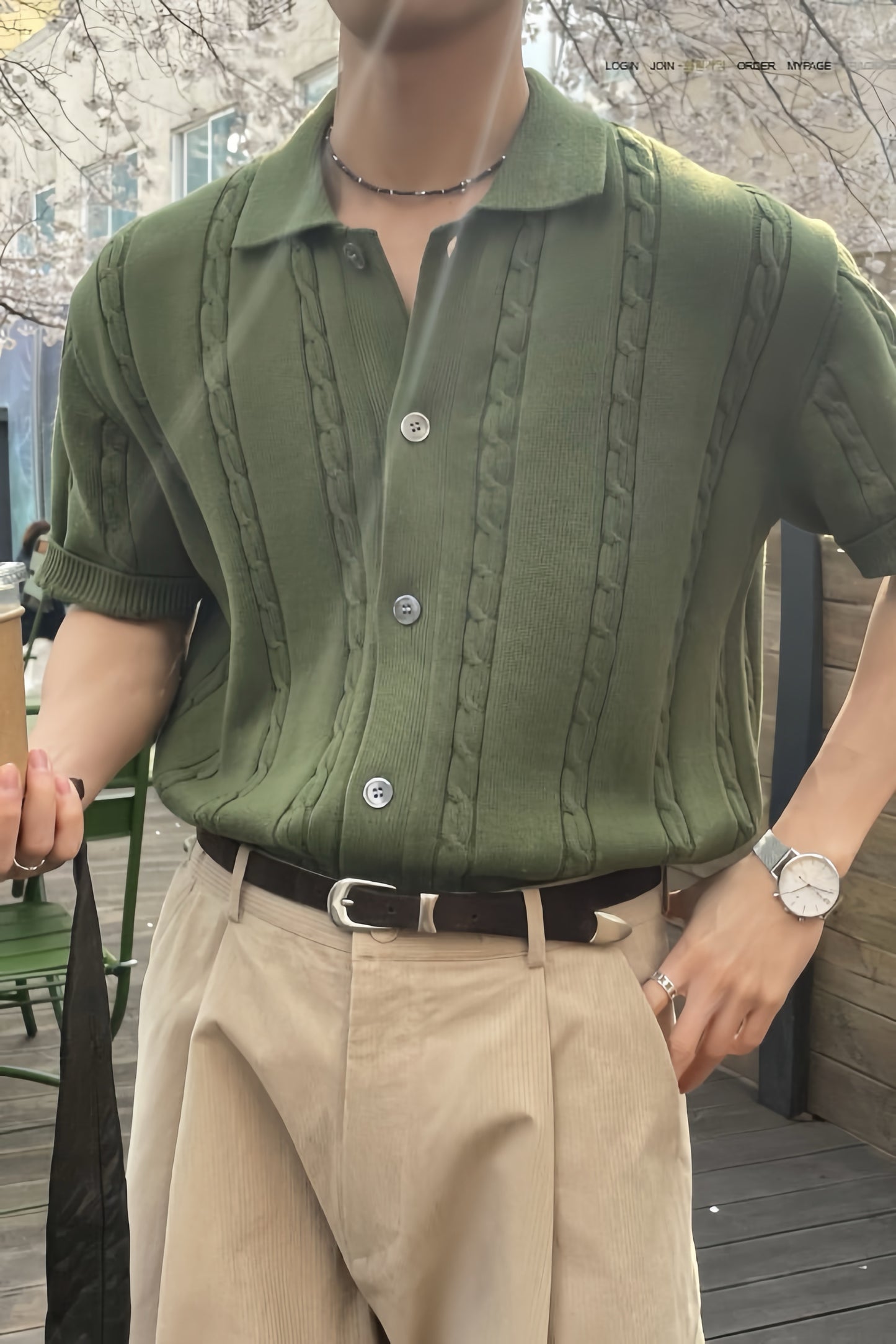 午後扭紋襯衫