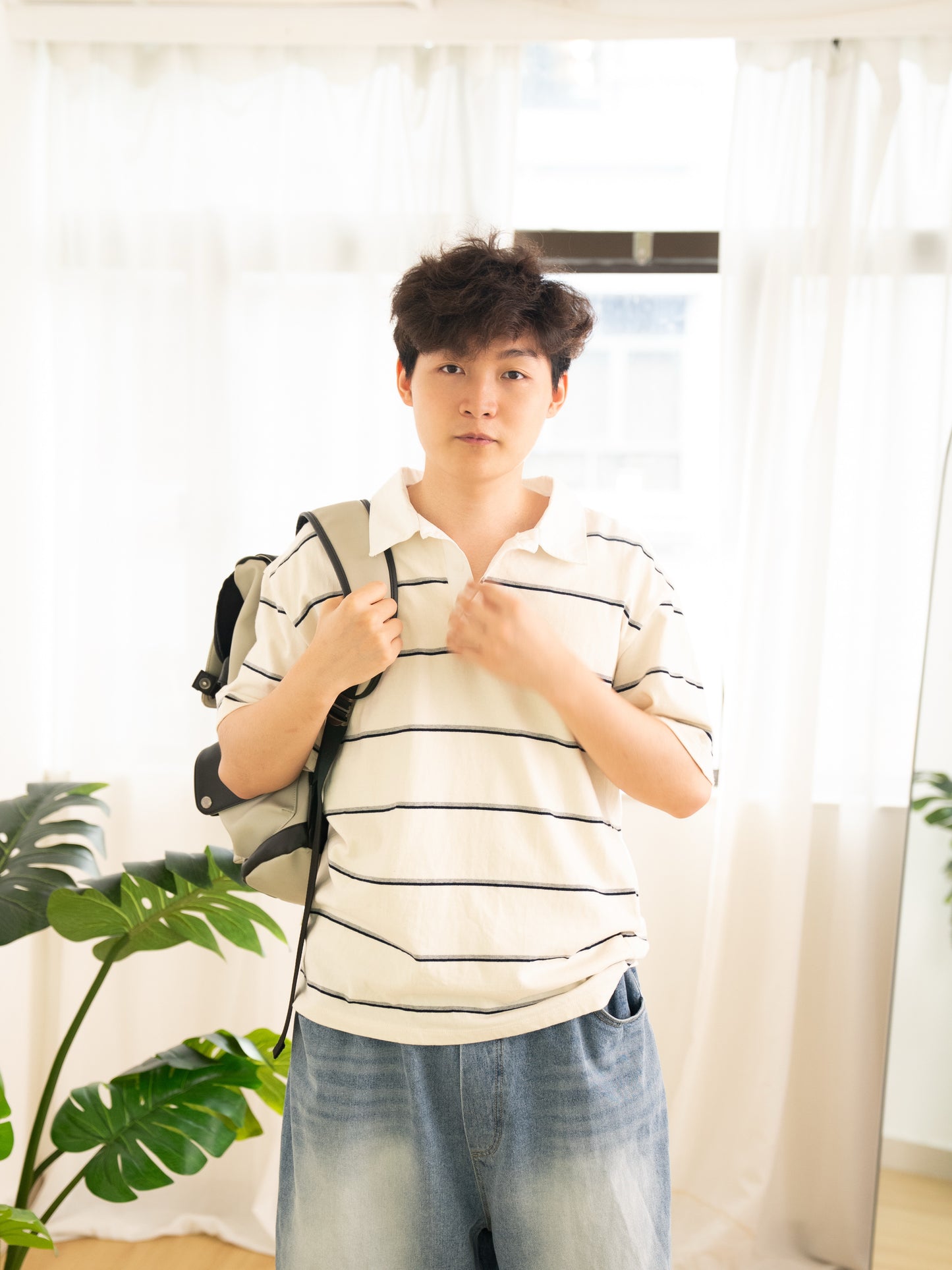 學院風條紋上衣