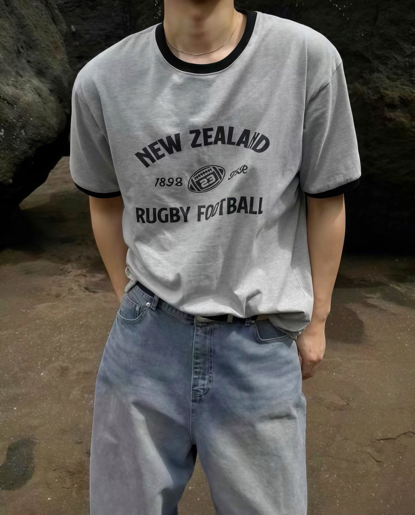 Rugby Football 撞色上衣