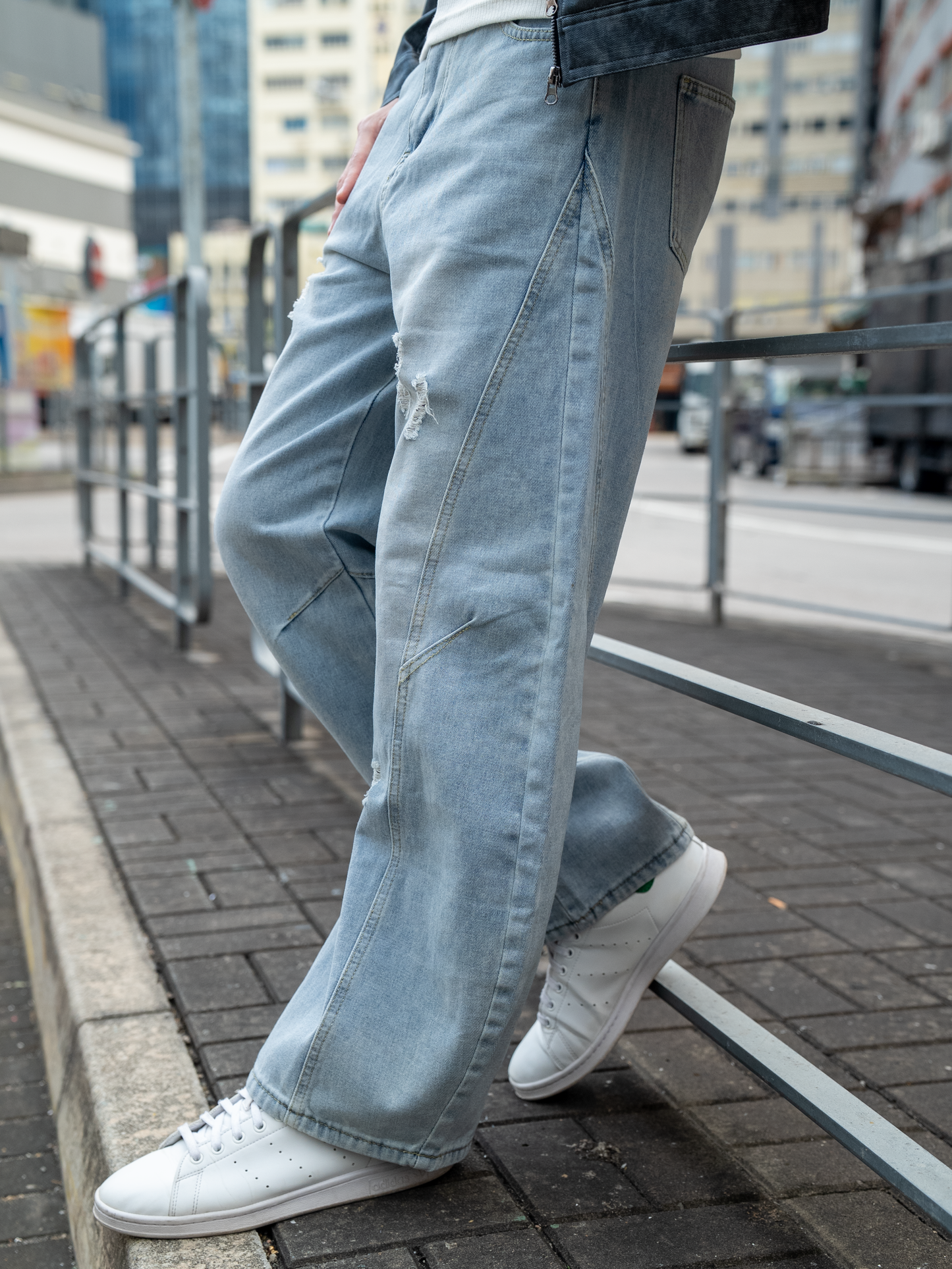 街頭割痕牛仔褲