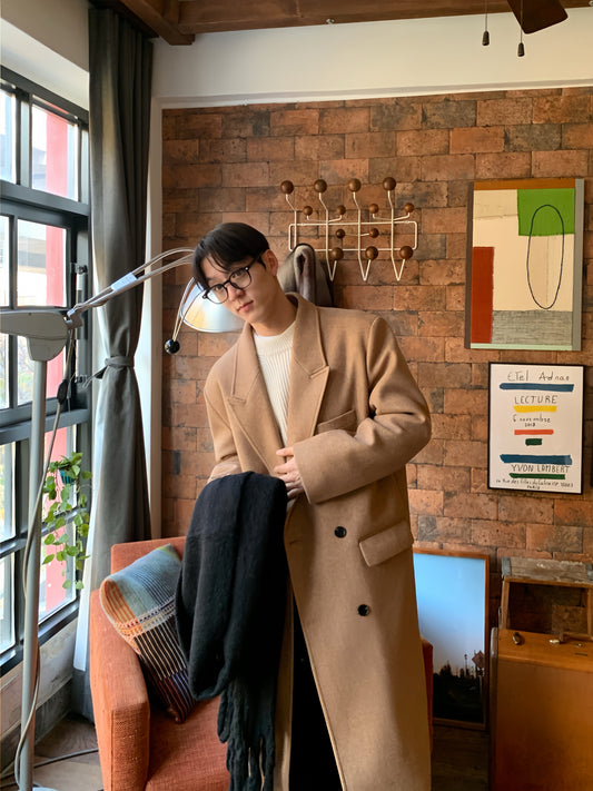 首爾雙排鈕扣大衣