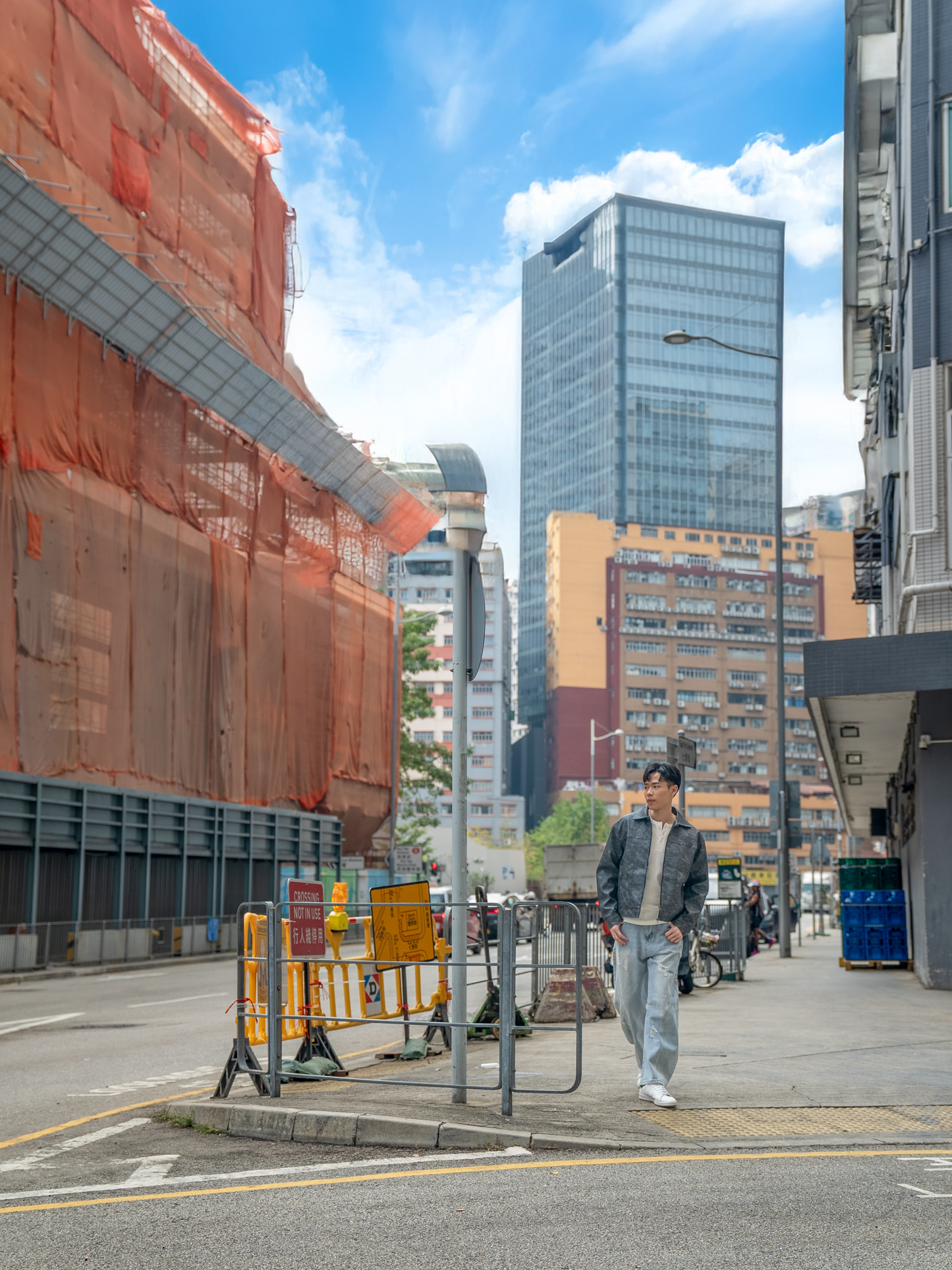 首爾洗水紋皮革外套