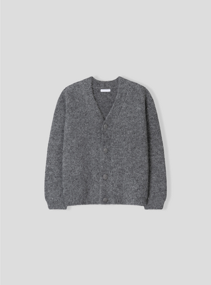 冬日霧感開胸針織外套