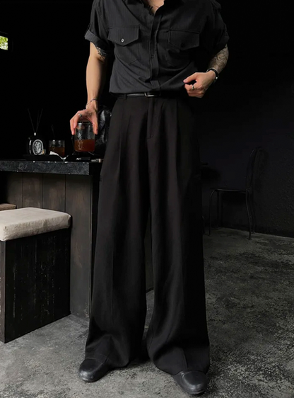 都市休閒闊筒長褲