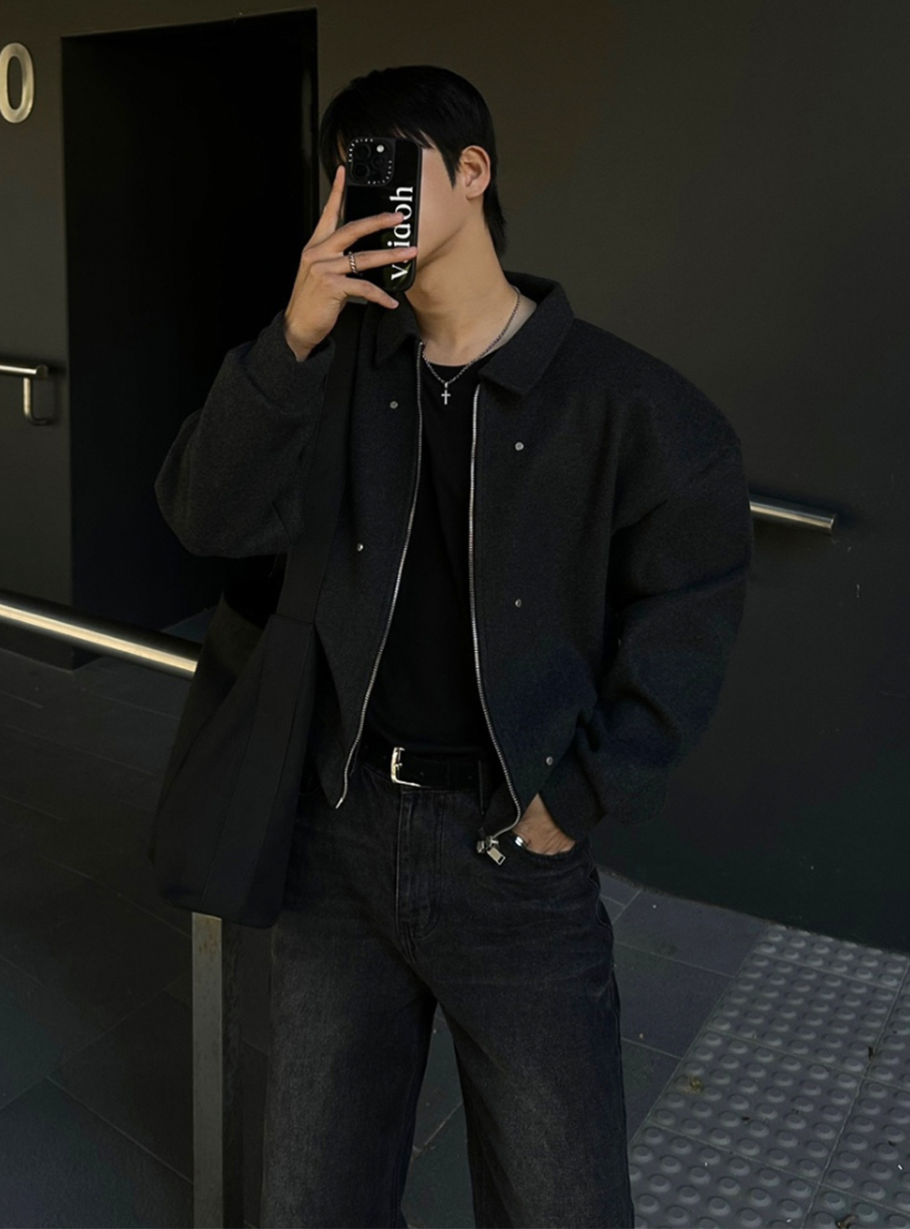 Oppa鉚釘短版外套