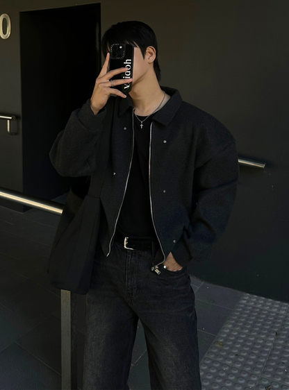 Oppa鉚釘短版外套