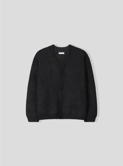 冬日霧感開胸針織外套