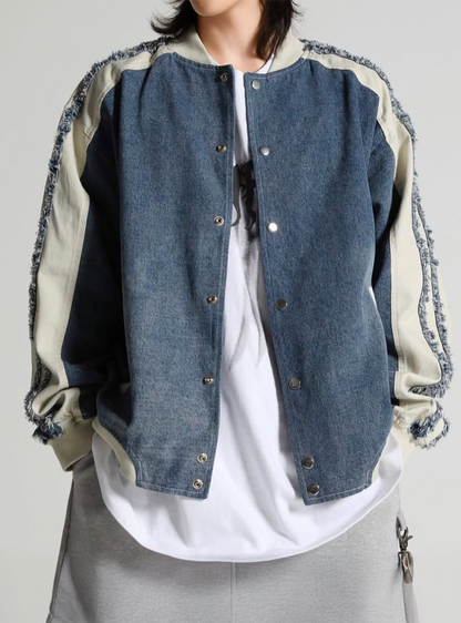 復古裝飾運動風牛仔外套