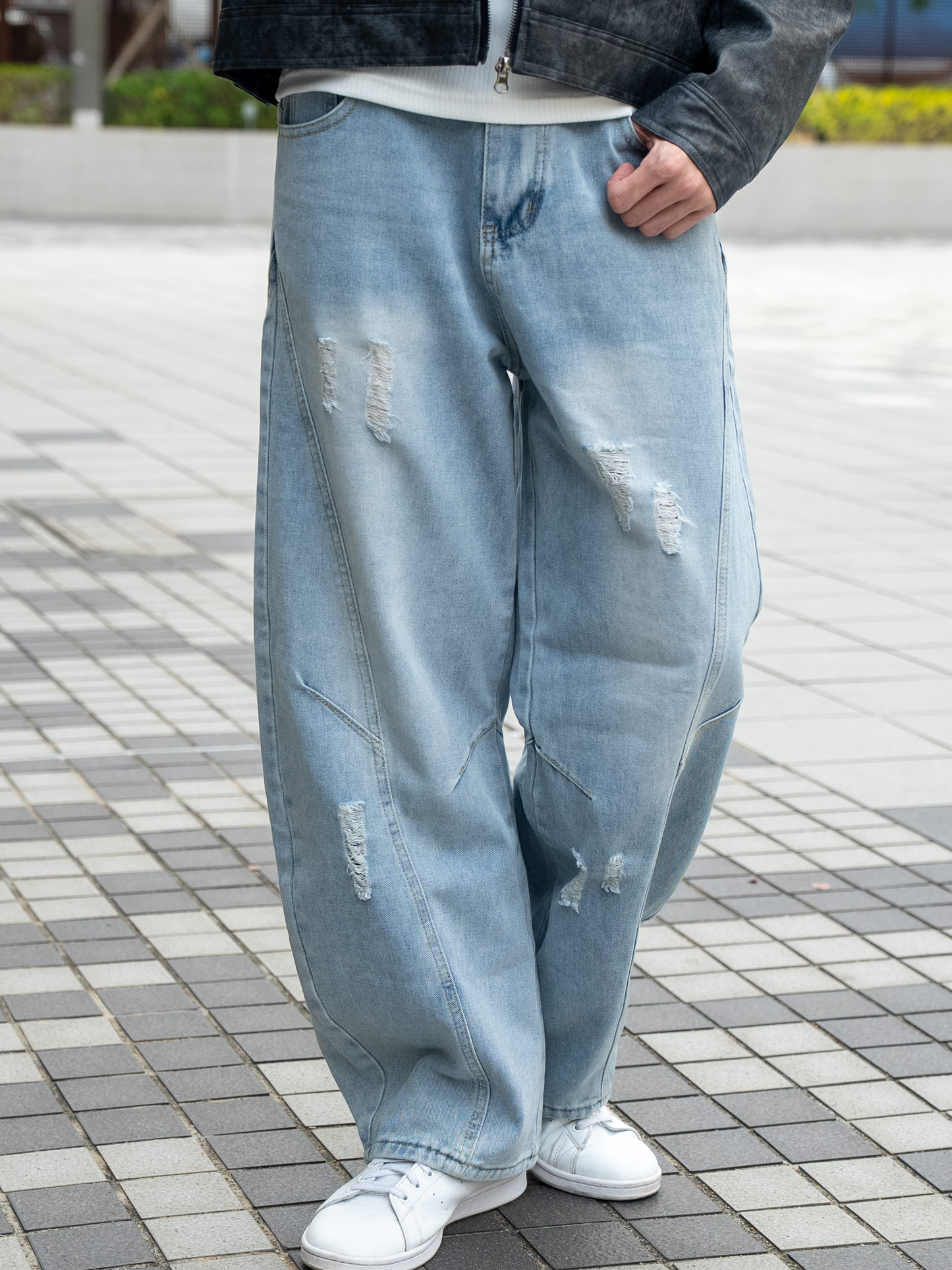 街頭割痕牛仔褲