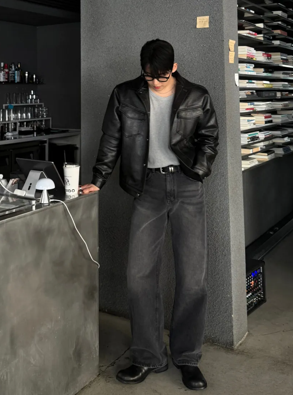 韓國街頭皮革外套