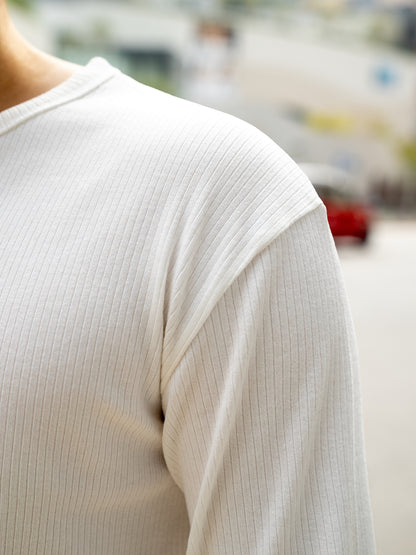 首爾羅紋薄肌長袖上衣