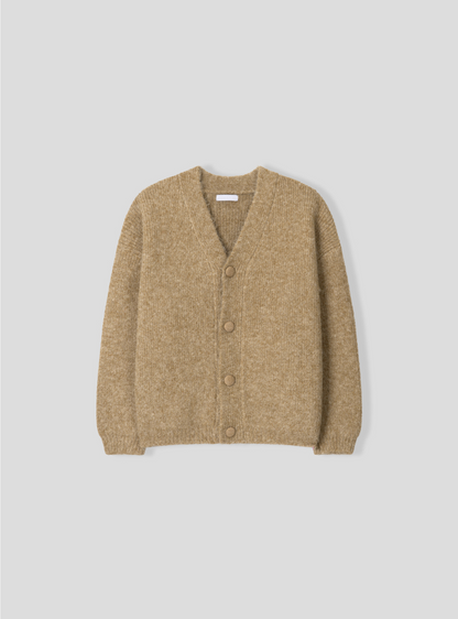 冬日霧感開胸針織外套