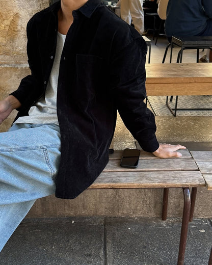 冬日燈芯絨襯衫