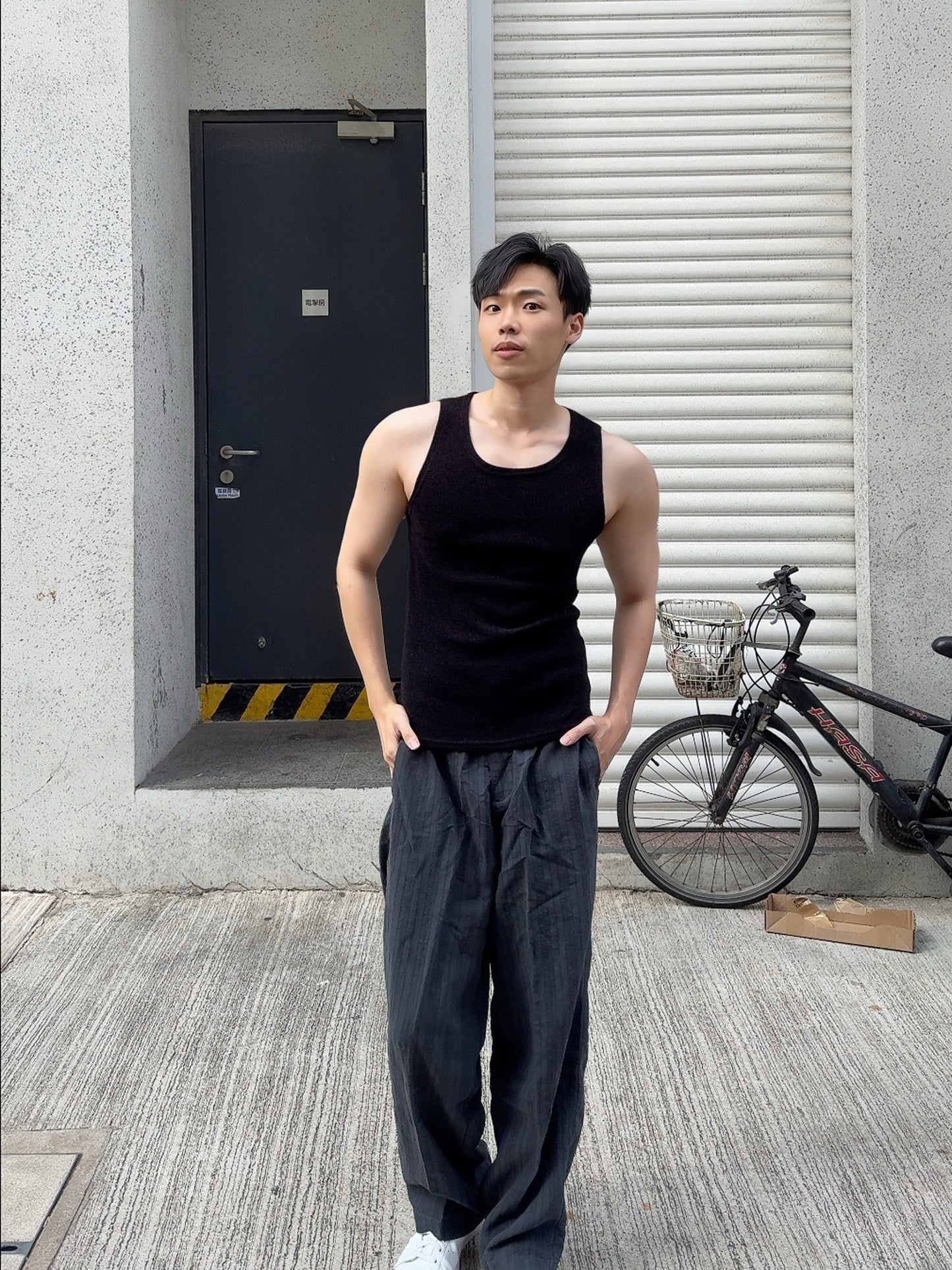 復古修身背心