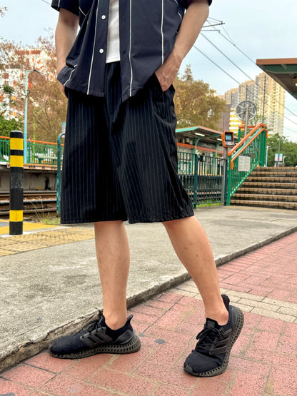 微風條紋橡筋短褲