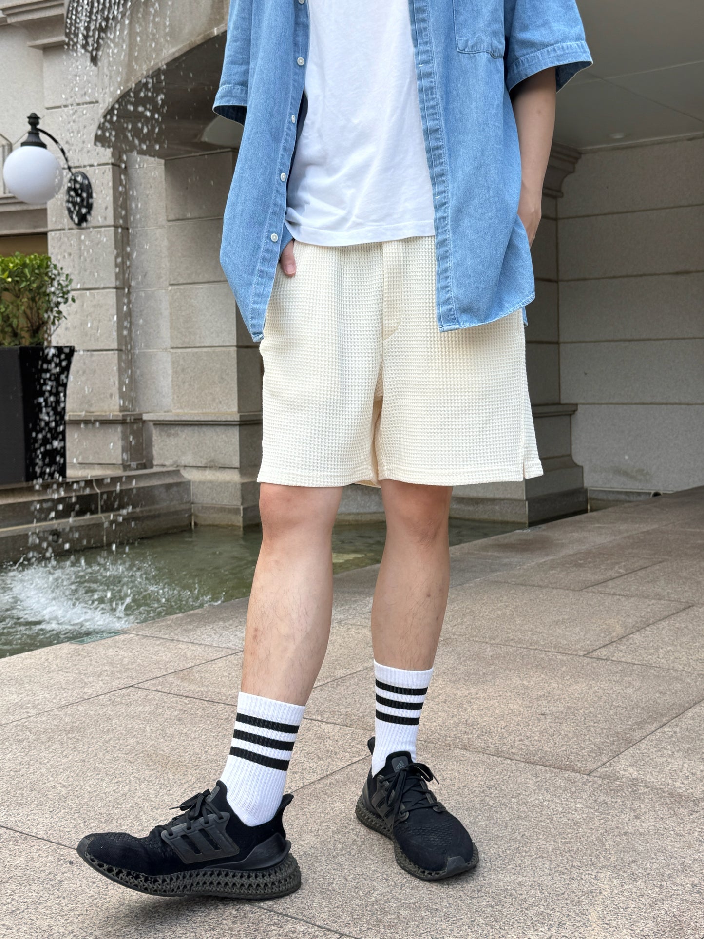 夏日waffle短褲
