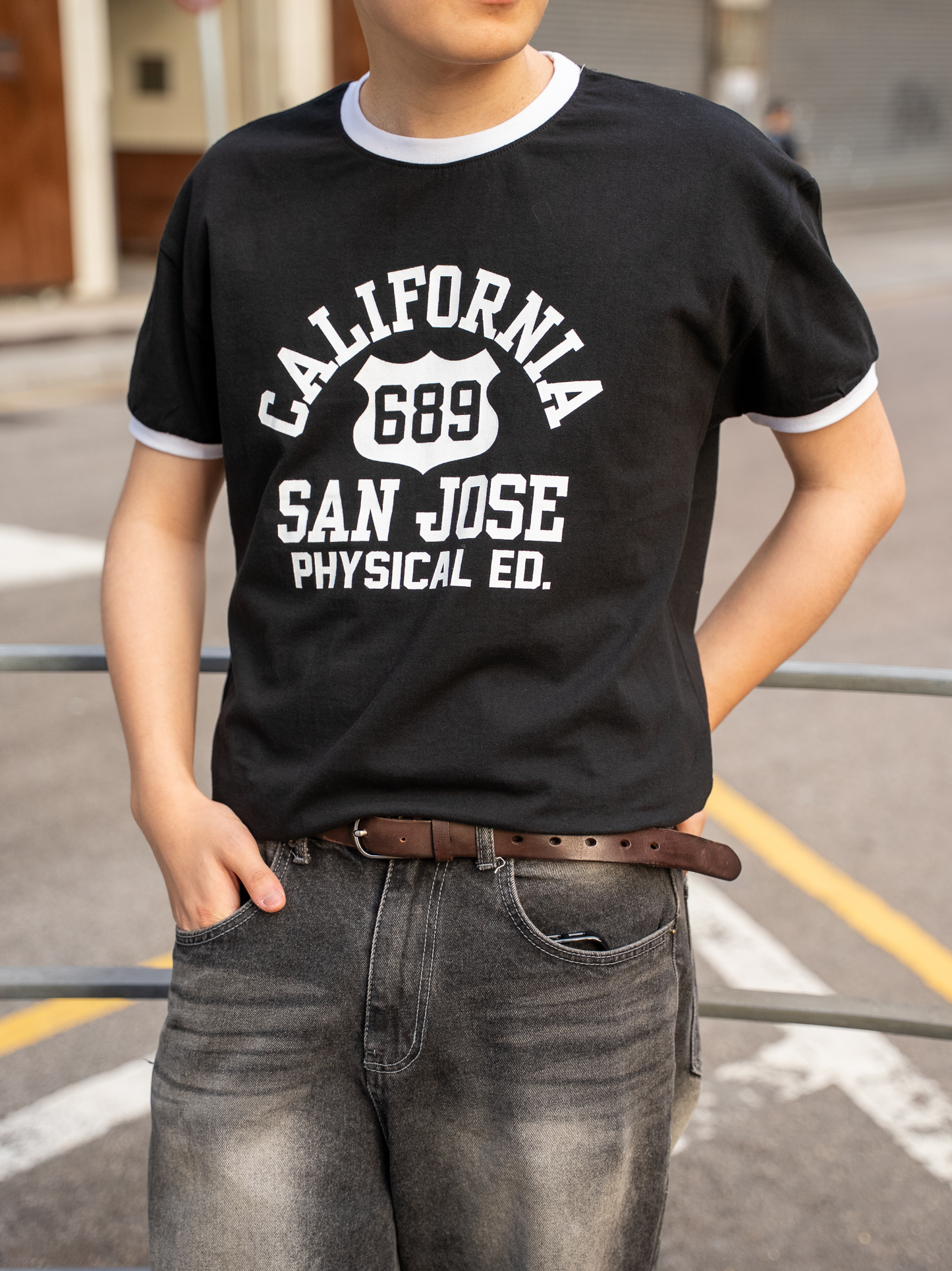 California 撞色上衣