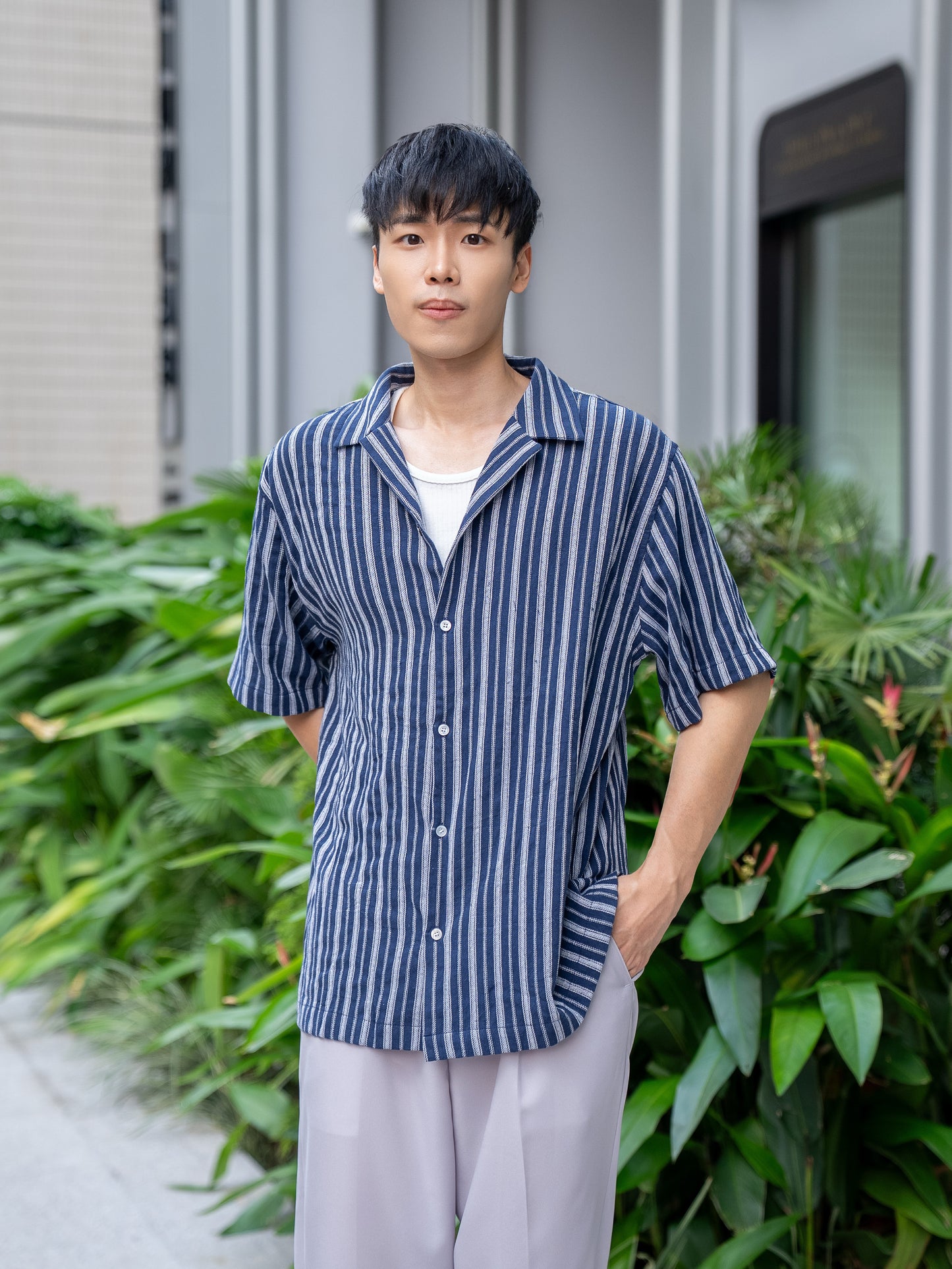 林間休閒開領襯衫
