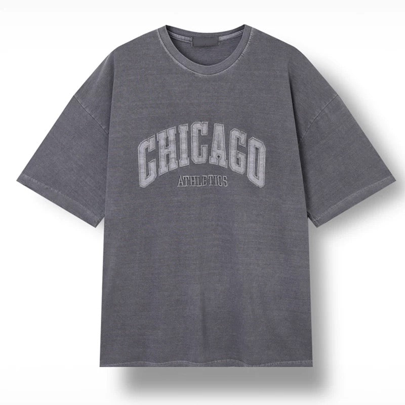 CHICAGO 刺繡洗水上衣
