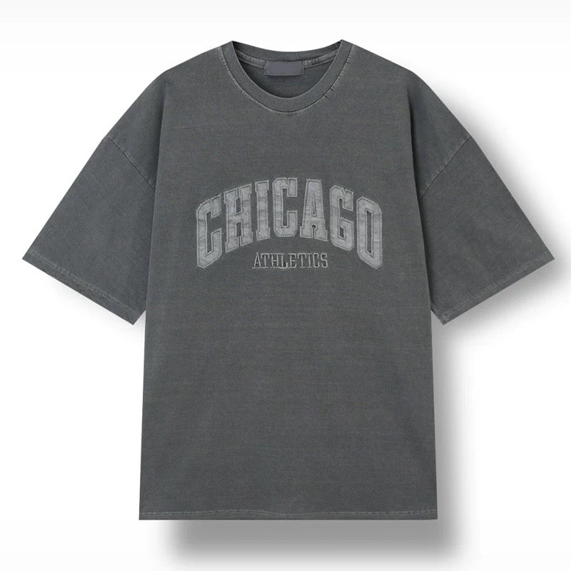 CHICAGO 刺繡洗水上衣