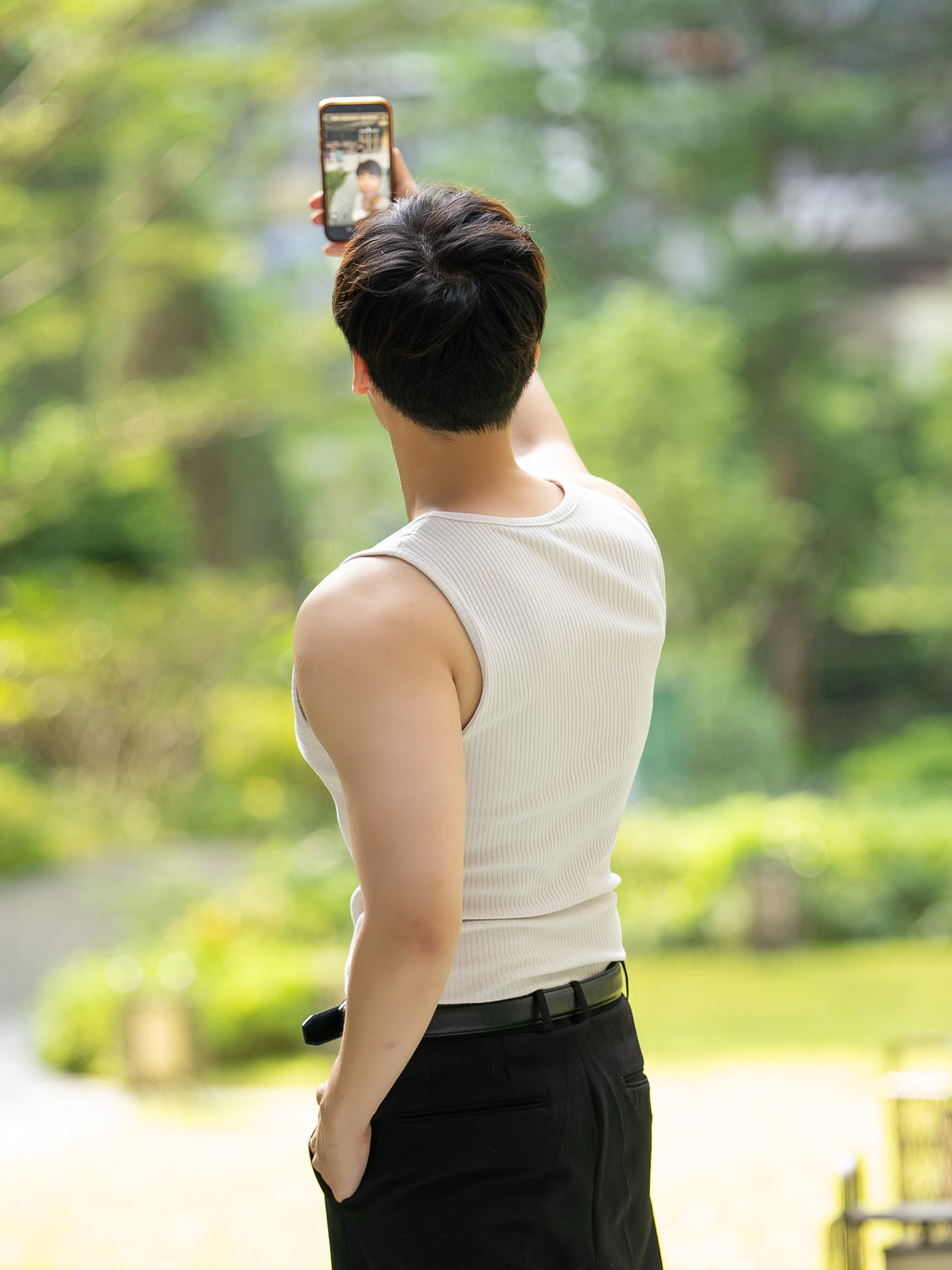 Oppa單間羅紋背心