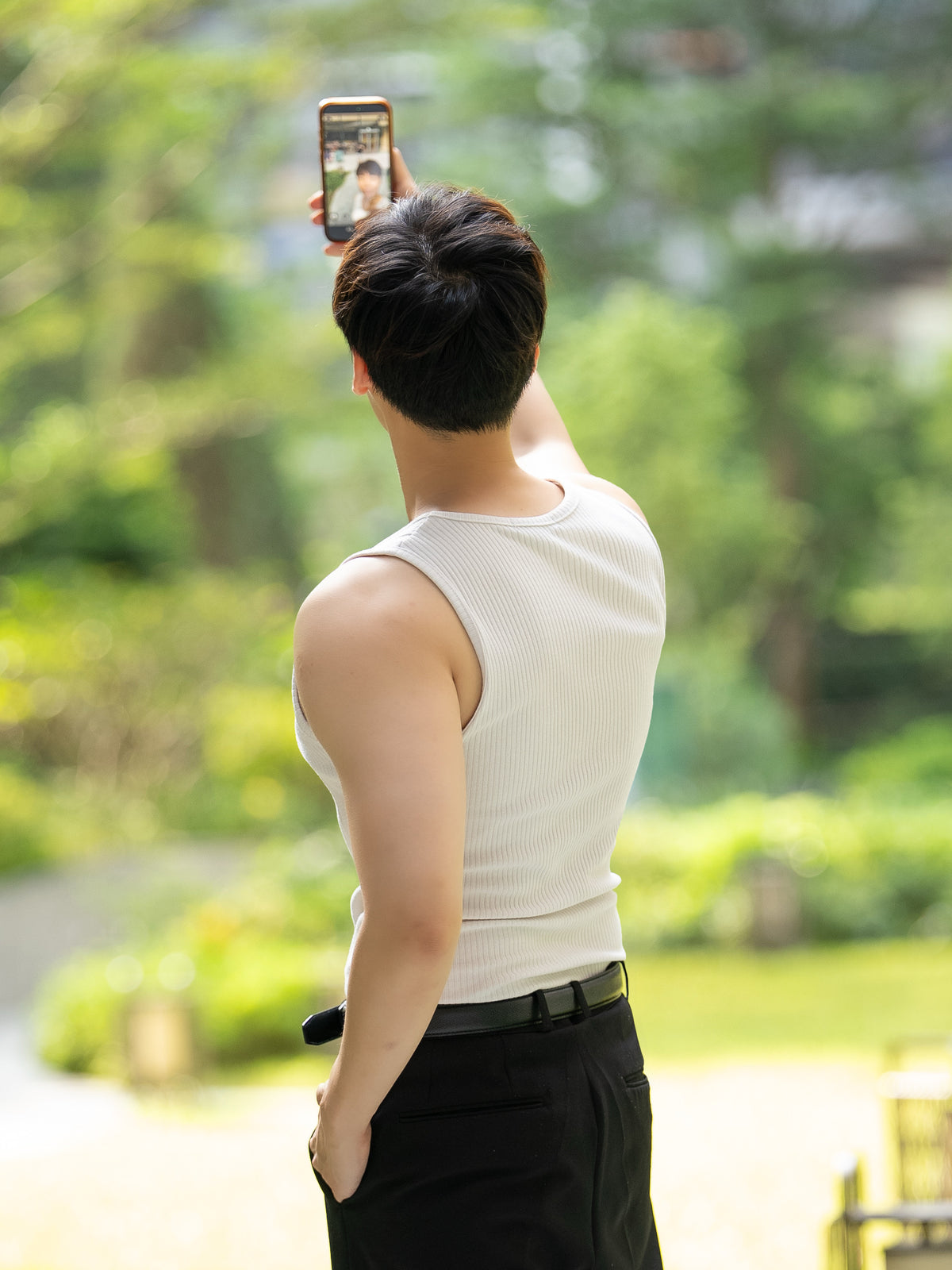Oppa單間羅紋背心