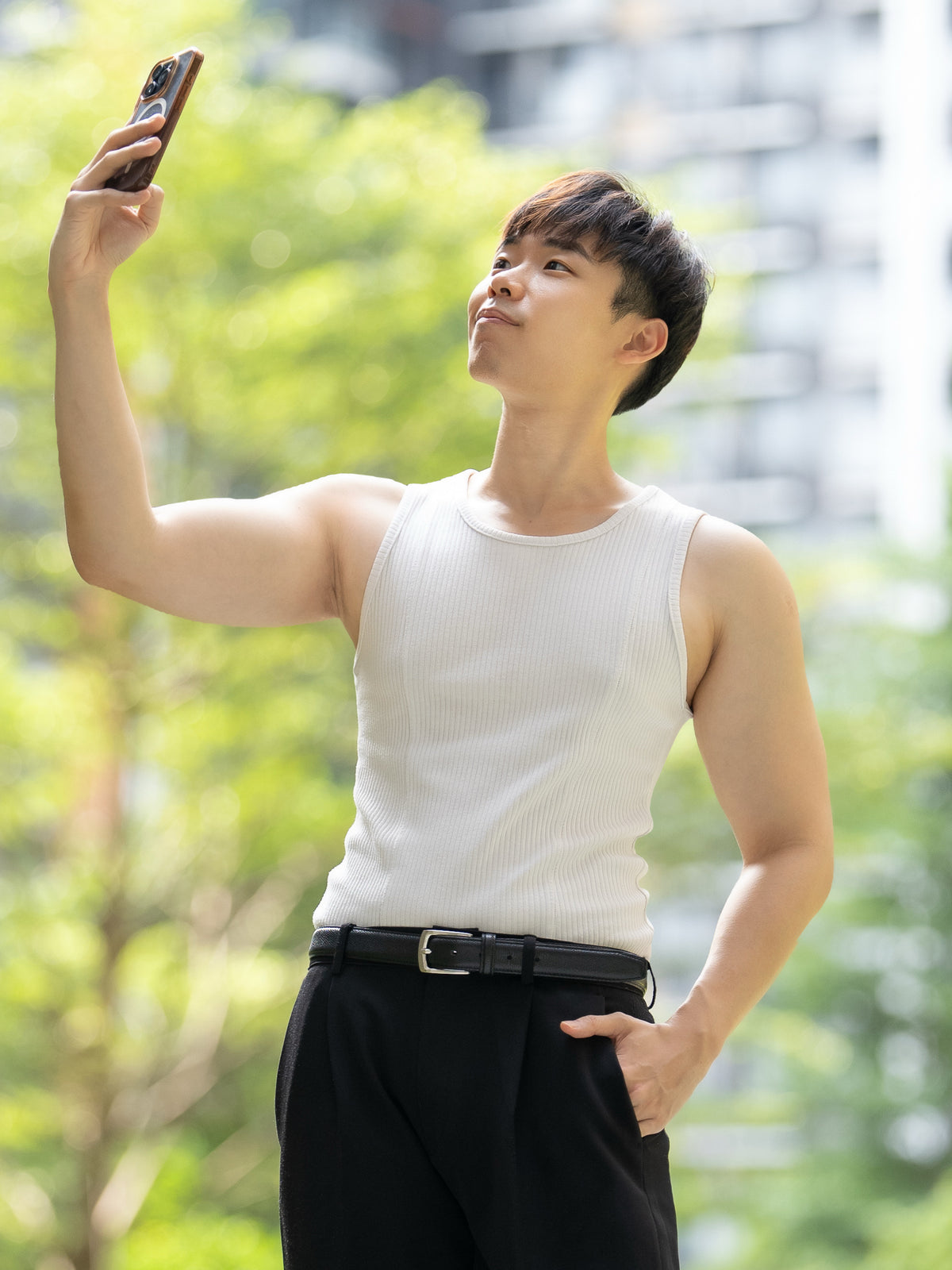 Oppa單間羅紋背心
