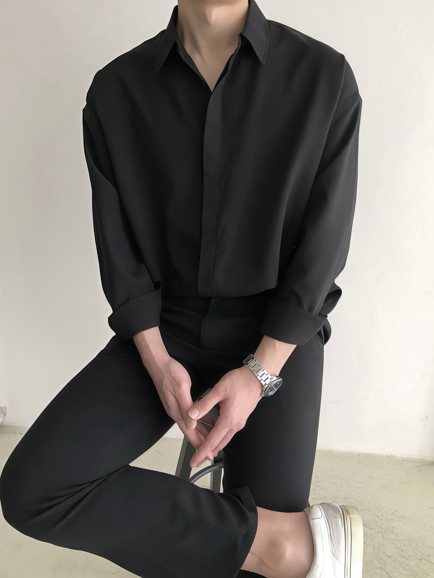 韓系藏鈕襯衫
