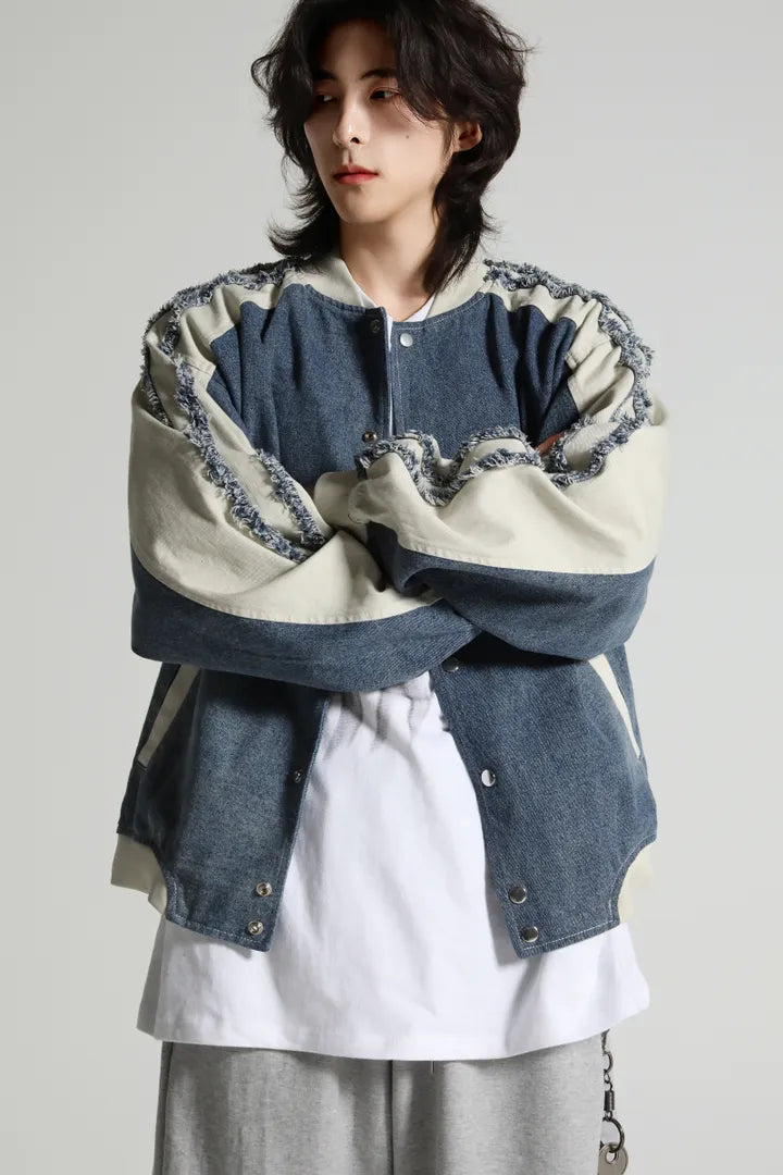 復古裝飾運動風牛仔外套