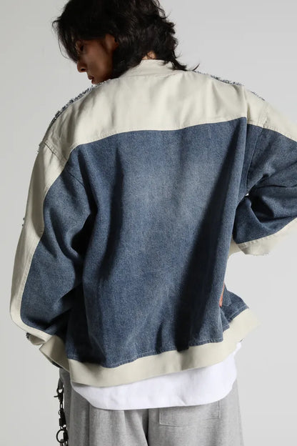 復古裝飾運動風牛仔外套