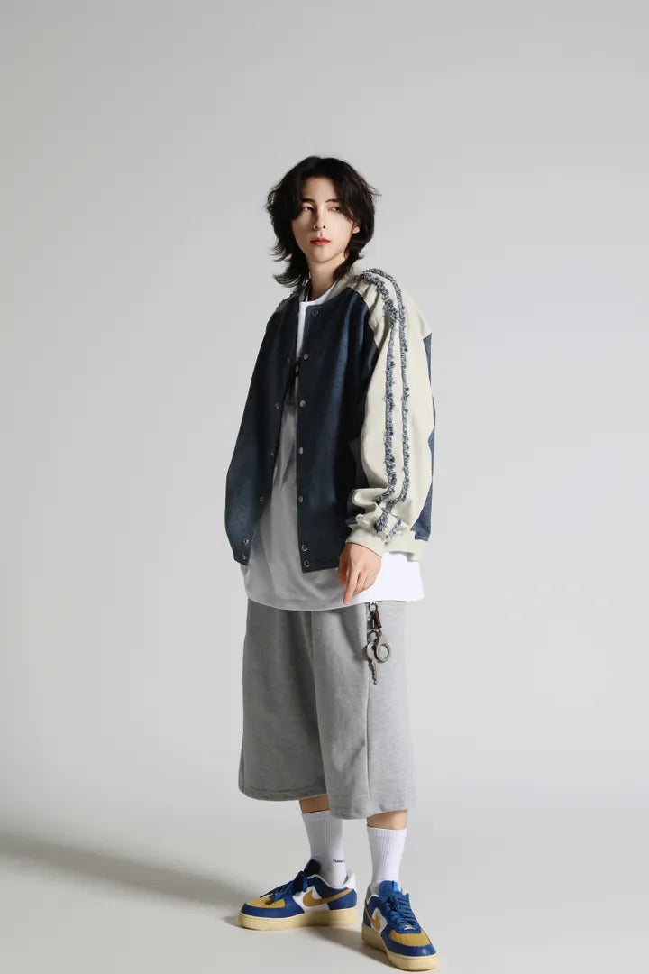 復古裝飾運動風牛仔外套