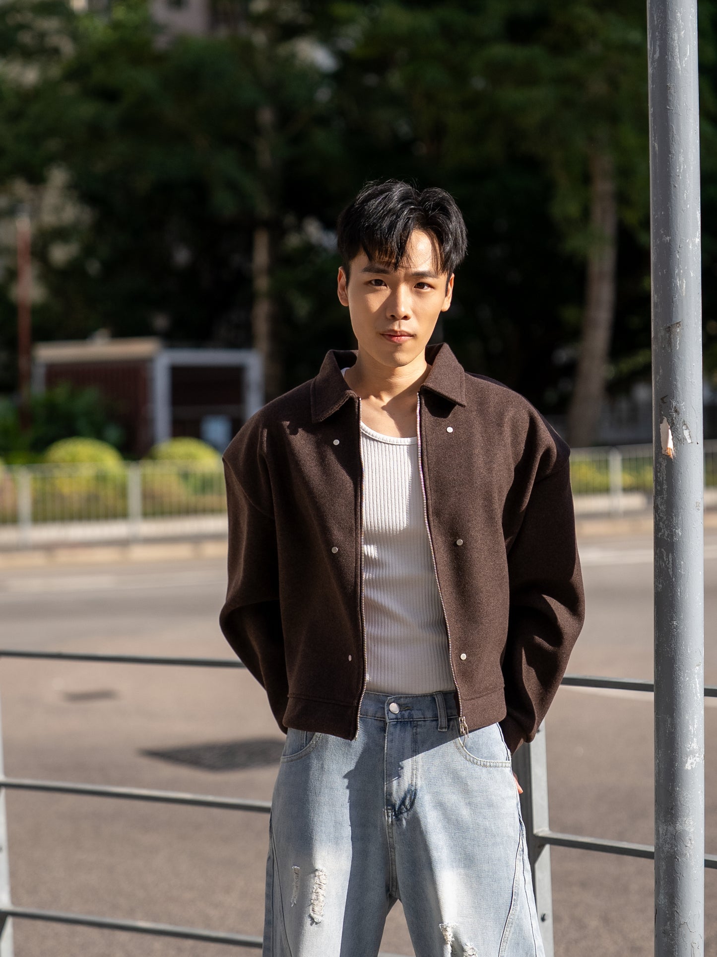 Oppa鉚釘短版外套