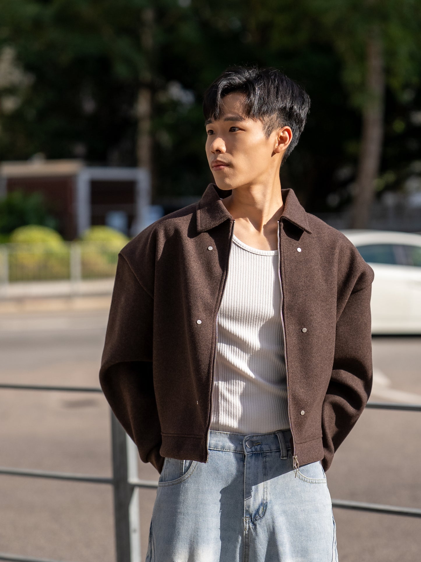 Oppa鉚釘短版外套