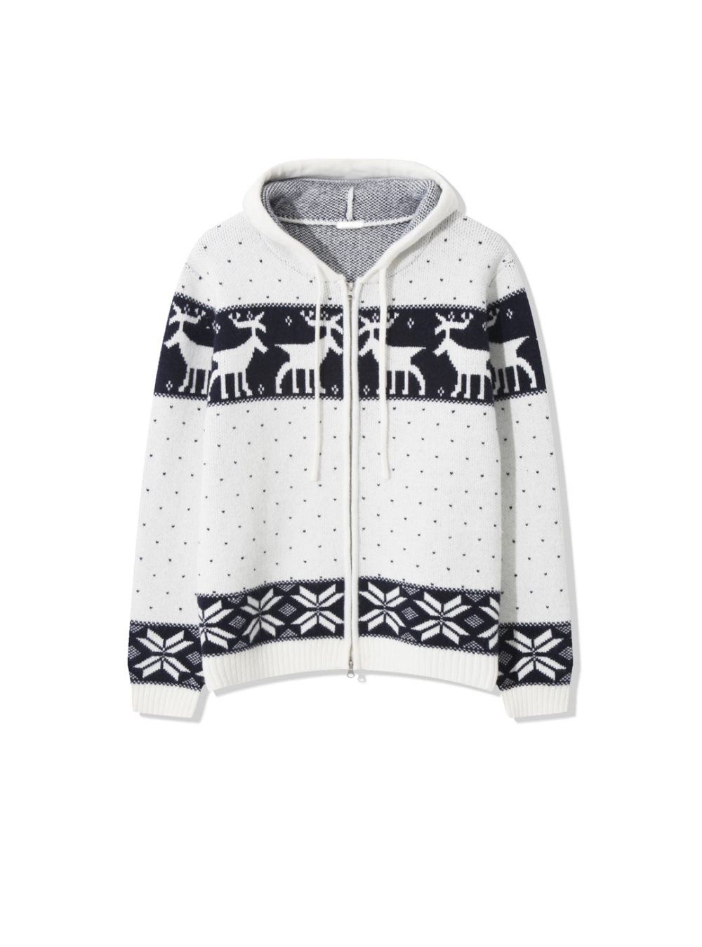 冬日針織連帽外套