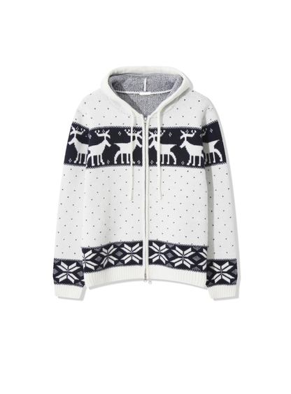 冬日針織連帽外套