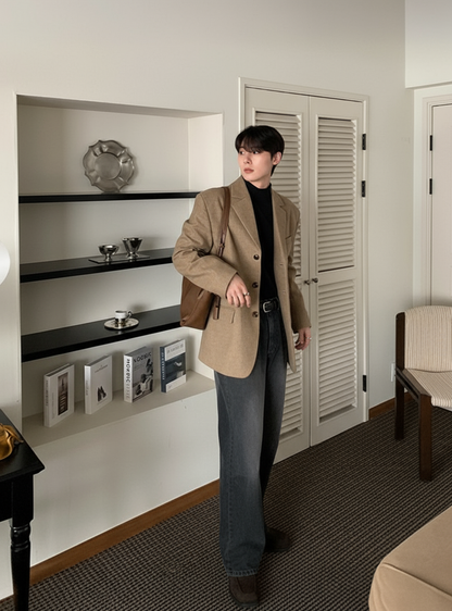 首爾羊毛西裝外套