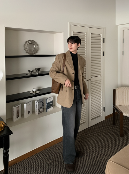 首爾羊毛西裝外套