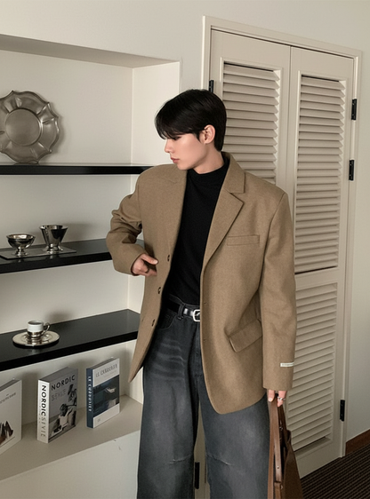 首爾羊毛西裝外套